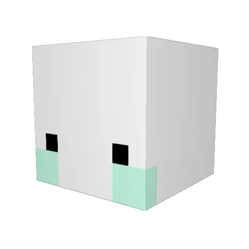 Personalityquiz Minecraft avatar head, 3D render