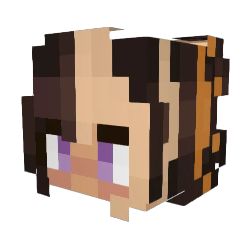 Personalized Minecraft avatar head, 3D render