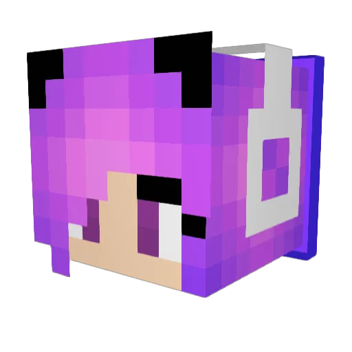 PersonallyJenna Minecraft avatar head, 3D render