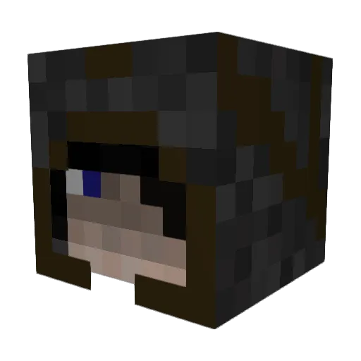 Personwithhat Minecraft avatar head, 3D render