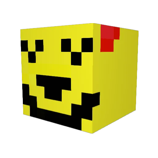 Persony_Person Minecraft avatar head, 3D render
