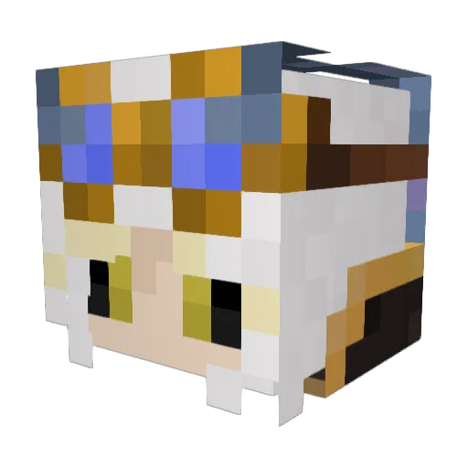 Persour Minecraft avatar head, 3D render