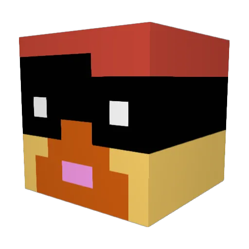 PertTurtle Minecraft avatar head, 3D render