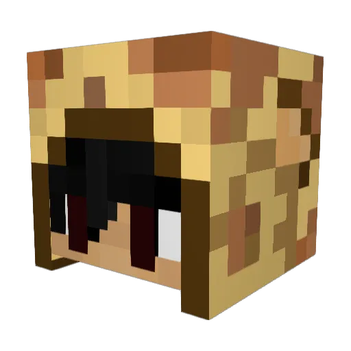 Perti_whale Minecraft avatar head, 3D render