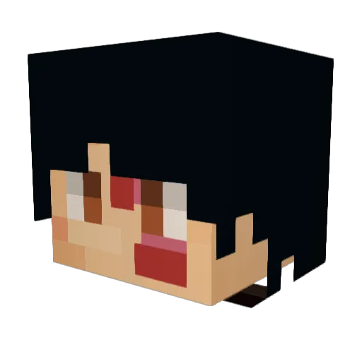 Perturbare Minecraft avatar head, 3D render