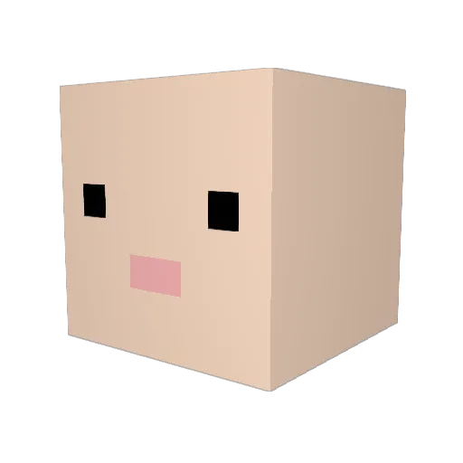 Peru_sound Minecraft avatar head, 3D render
