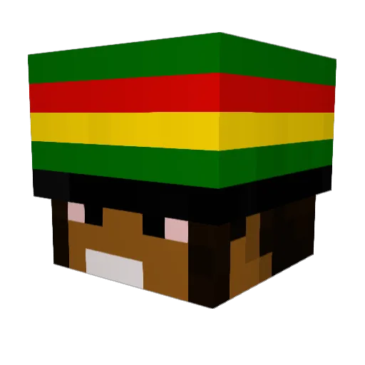 PerueckenAndi Minecraft avatar head, 3D render