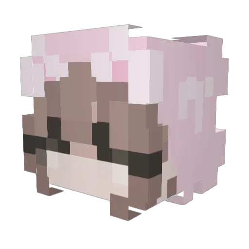 PerunaKissu Minecraft avatar head, 3D render