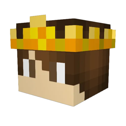 Perunis Minecraft avatar head, 3D render