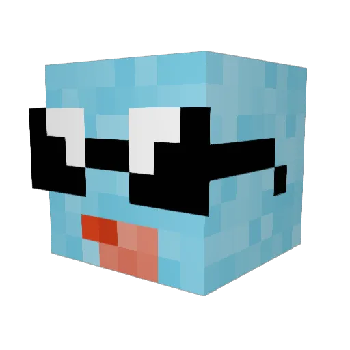PeruvianSnow Minecraft avatar head, 3D render