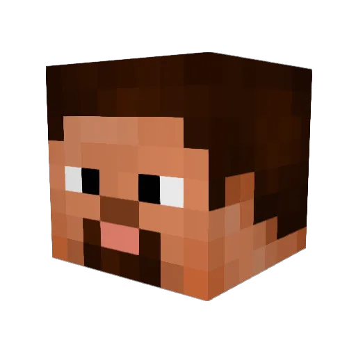Pervertex Minecraft avatar head, 3D render