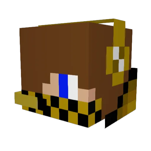 Perwillon Minecraft avatar head, 3D render