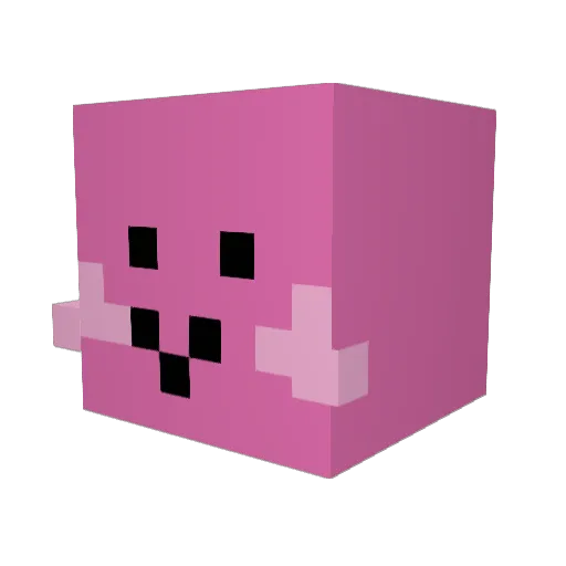 Perwo Minecraft avatar head, 3D render