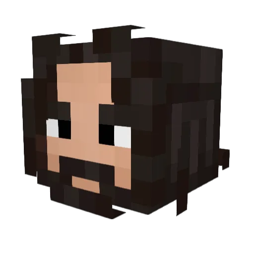 Pesadillas Minecraft avatar head, 3D render