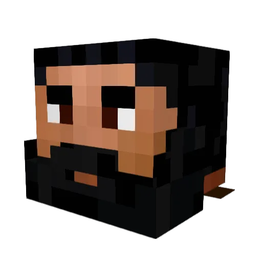 Pesago Minecraft avatar head, 3D render