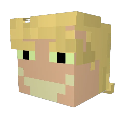 PescadoRabioso Minecraft avatar head, 3D render