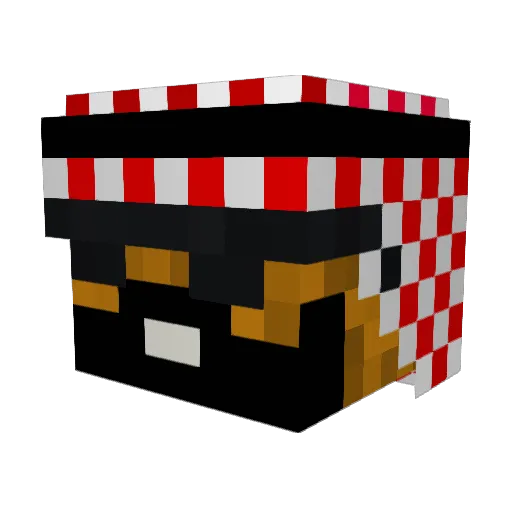 Pese12 Minecraft avatar head, 3D render