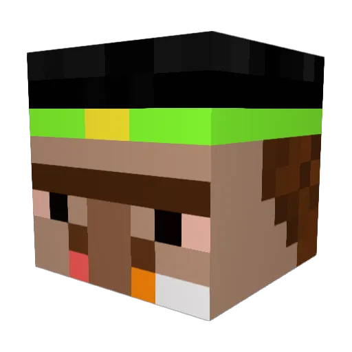 Pesik35 Minecraft avatar head, 3D render