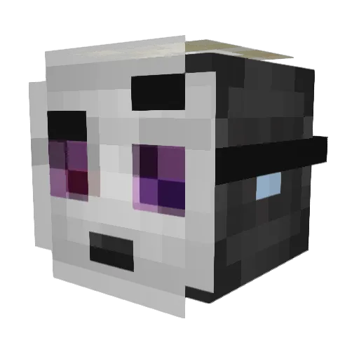 Pesochke Minecraft avatar head, 3D render