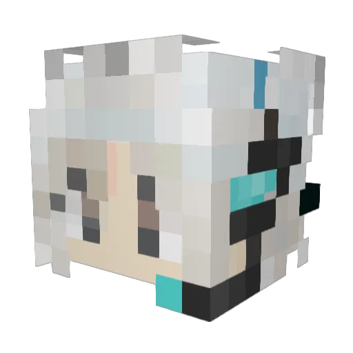 Pesoid Minecraft avatar head, 3D render