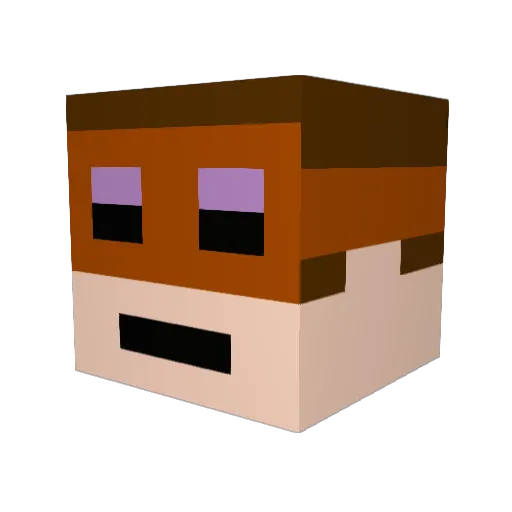 Pessler Minecraft avatar head, 3D render