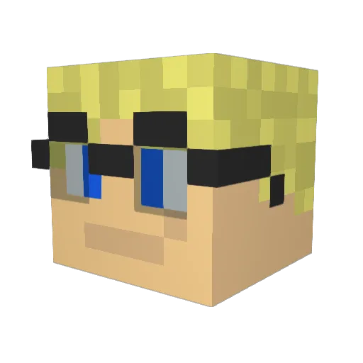 Pestbot2 Minecraft avatar head, 3D render