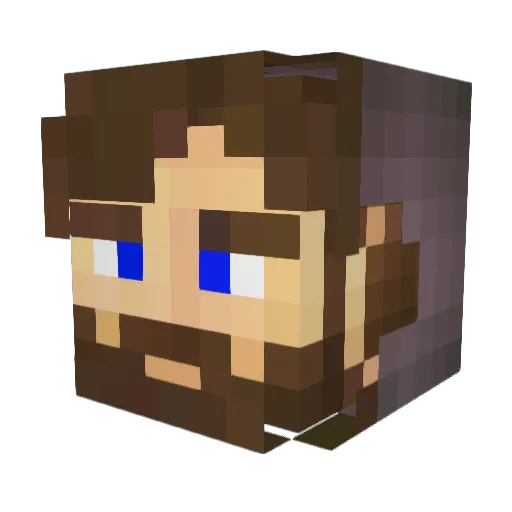 Pestidox Minecraft avatar head, 3D render
