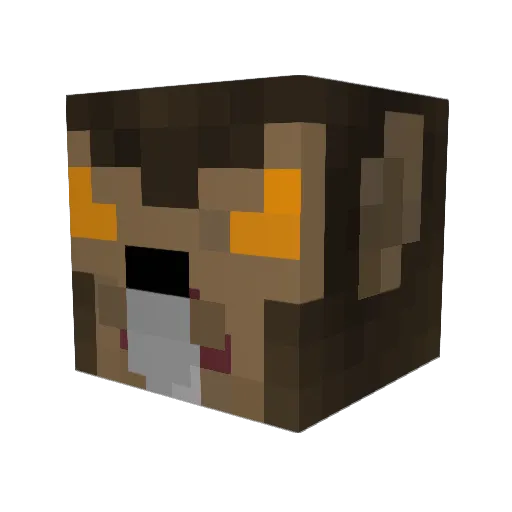 Pestil Minecraft avatar head, 3D render