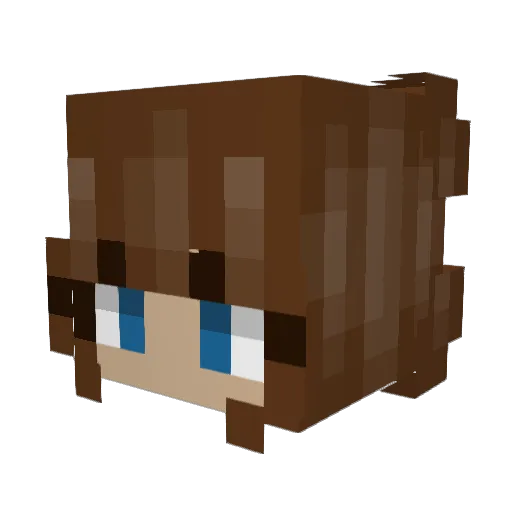 Pesto_Girl Minecraft avatar head, 3D render