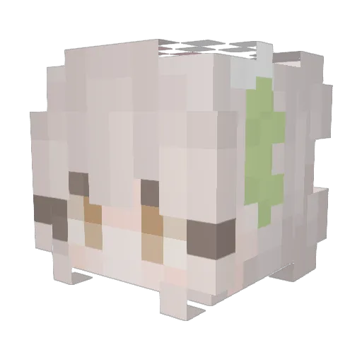 Pesya Minecraft avatar head, 3D render
