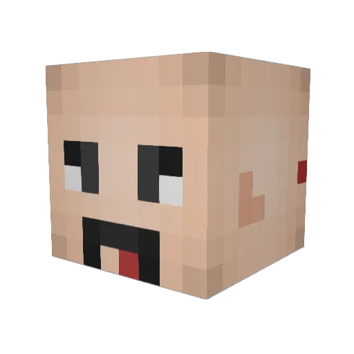 PetBunBun Minecraft avatar head, 3D render