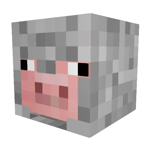PetaHortos Minecraft avatar head, 3D render