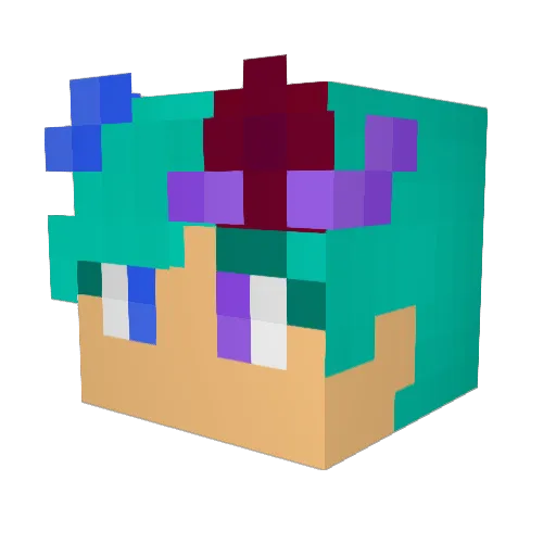 PetaZedrok Minecraft avatar head, 3D render