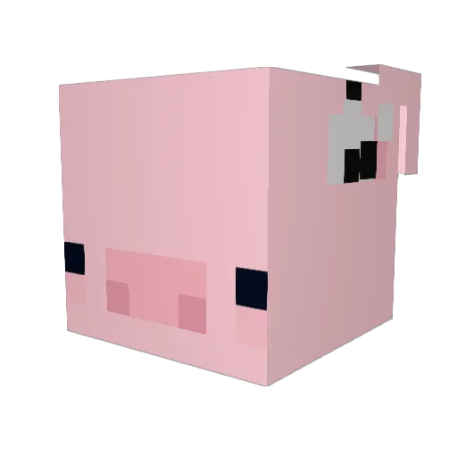 Petachok Minecraft avatar head, 3D render