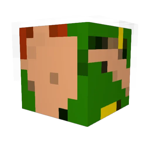 Petah_ Minecraft avatar head, 3D render