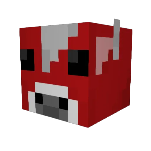 Petallls Minecraft avatar head, 3D render