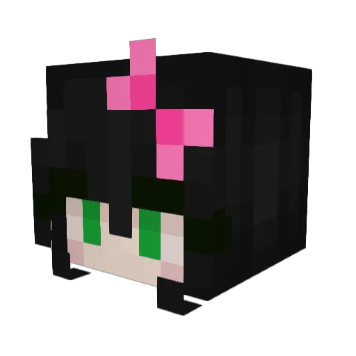 Petalwisp Minecraft avatar head, 3D render