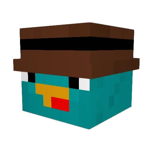 Petbooh Minecraft avatar head, 3D render