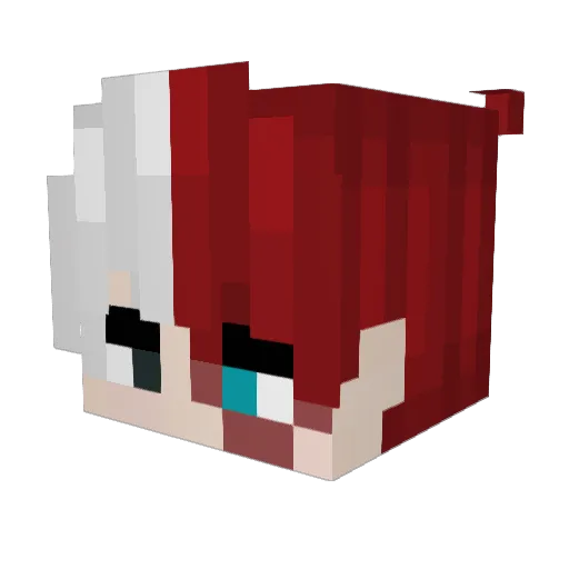 PeteGGs Minecraft avatar head, 3D render