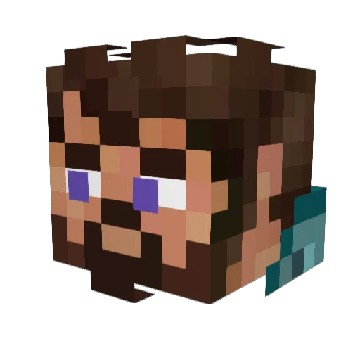 PeteRX68 Minecraft avatar head, 3D render