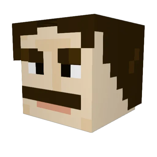 Pete_Zahut04 Minecraft avatar head, 3D render
