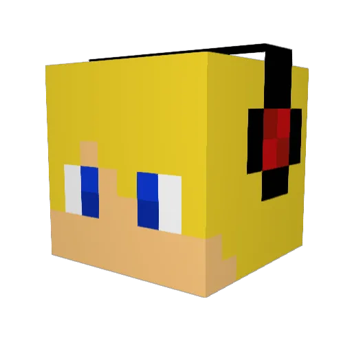 Peter8500 Minecraft avatar head, 3D render