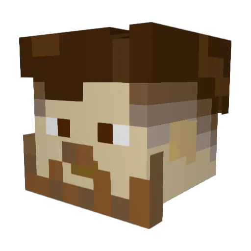 PeterAufDerHeide Minecraft avatar head, 3D render