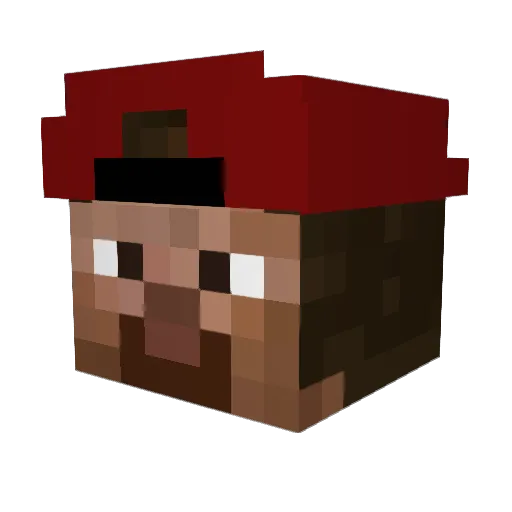 PeterAuge Minecraft avatar head, 3D render
