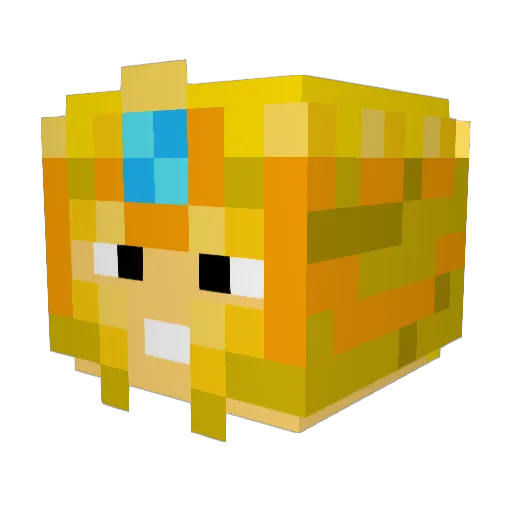 PeterBlackCat Minecraft avatar head, 3D render