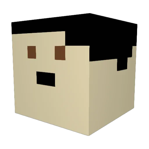 PeterBoyfriend Minecraft avatar head, 3D render
