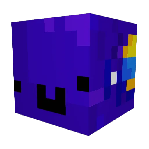 PeterChu2012 Minecraft avatar head, 3D render