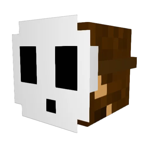 PeterGlassJar Minecraft avatar head, 3D render