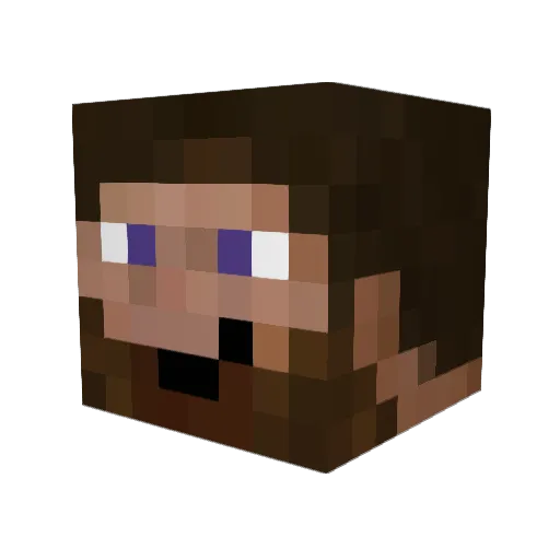 PeterHuber Minecraft avatar head, 3D render