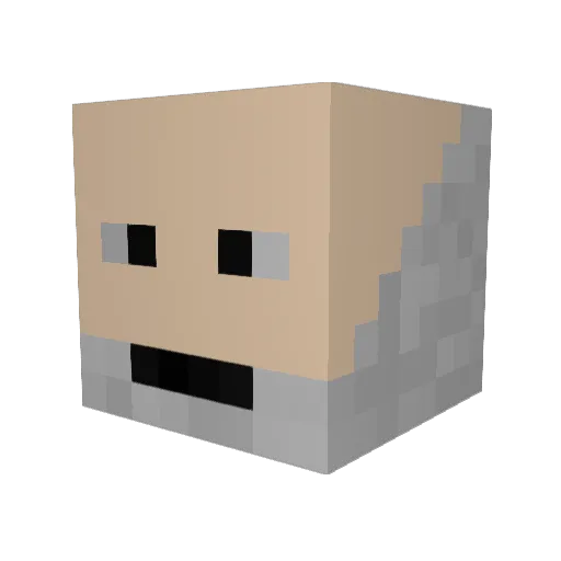 PeterLustigPvP Minecraft avatar head, 3D render